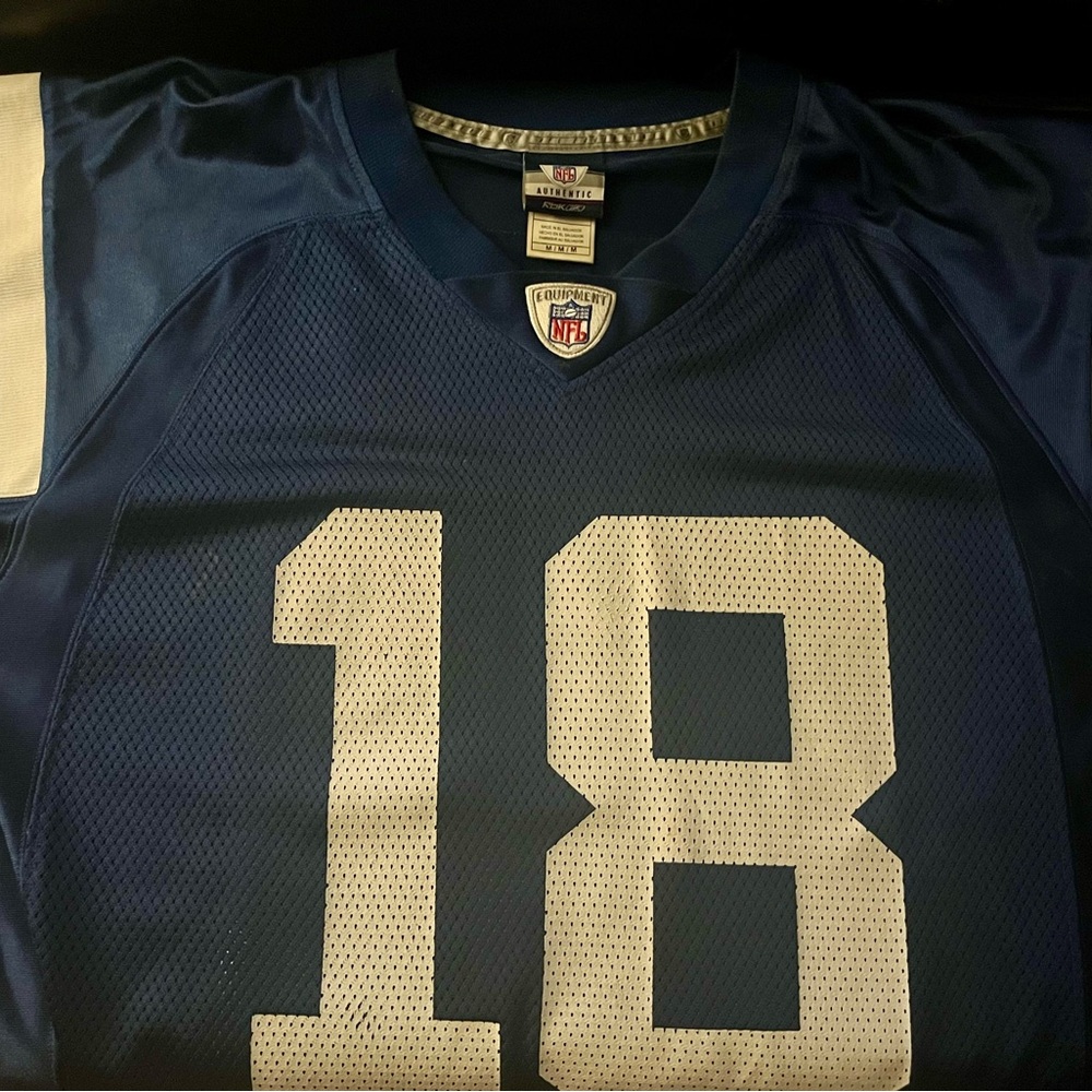Reebok NFL Authentic Payton Manning Colt’s Football Jersey (M)